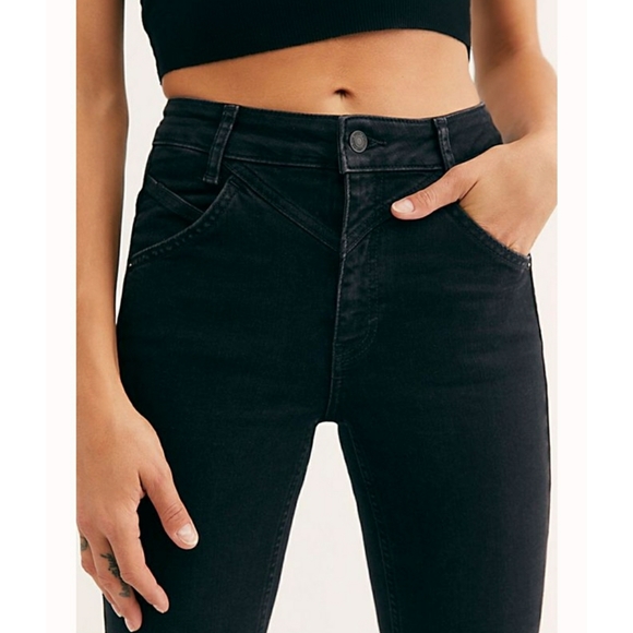 🖤NWT🖤Free People Riley Seamed Jeans - Picture 3 of 5